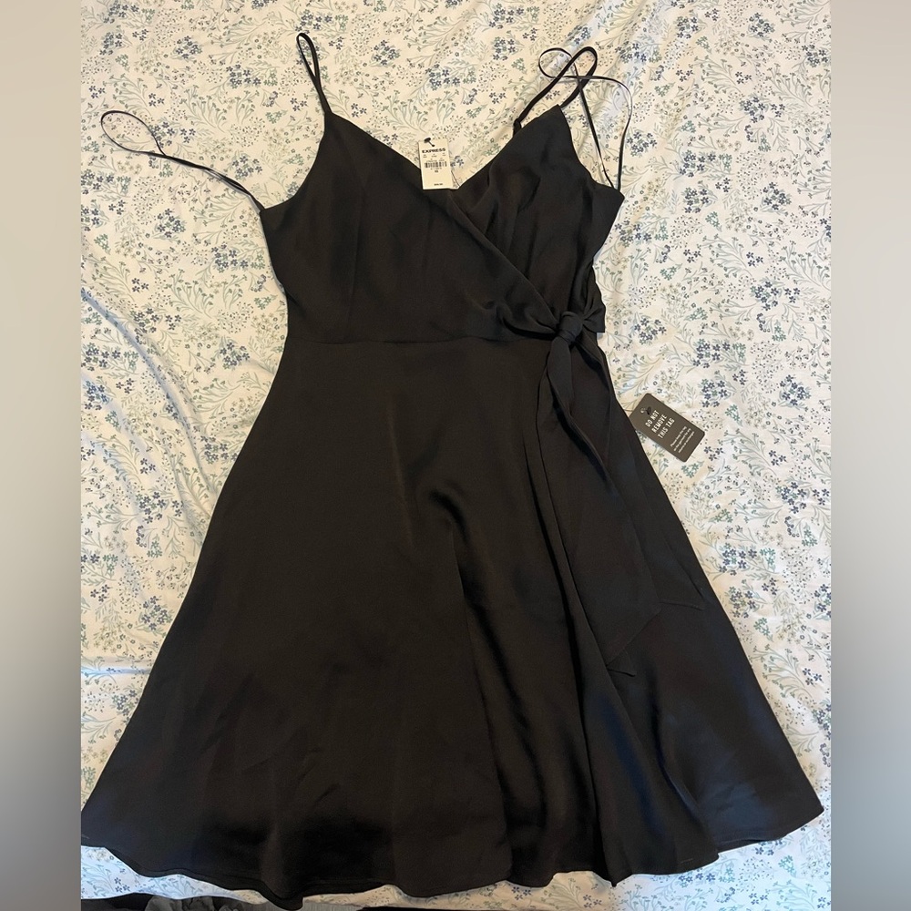 Elegant Black Wrap Dress